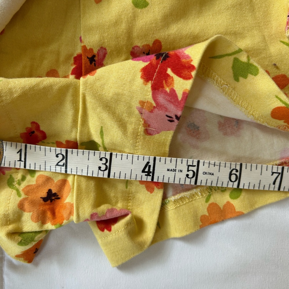 Wild Fable Yellow Floral Wrap Around Bow Tie Front Low Rise Mini Skort - Picture 14 of 15